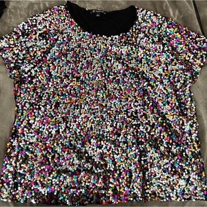 Sequin colorful INC top from Macy’s